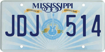 MS license plate JDJ514