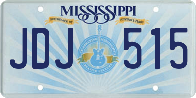 MS license plate JDJ515