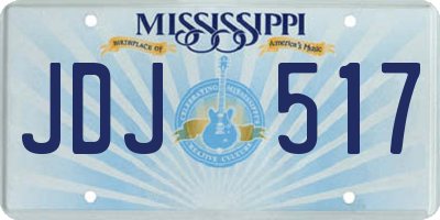 MS license plate JDJ517