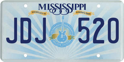 MS license plate JDJ520