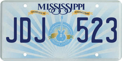 MS license plate JDJ523