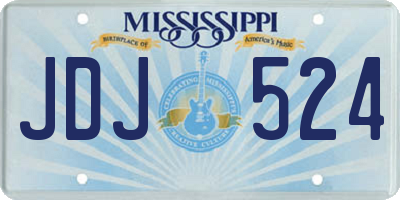 MS license plate JDJ524
