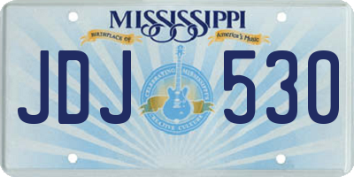 MS license plate JDJ530
