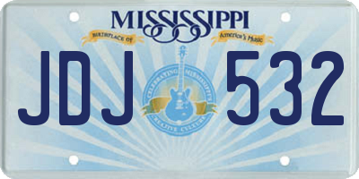 MS license plate JDJ532