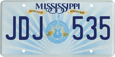 MS license plate JDJ535