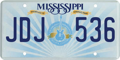 MS license plate JDJ536