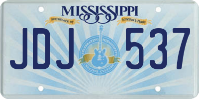 MS license plate JDJ537