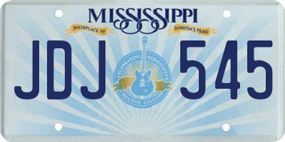 MS license plate JDJ545