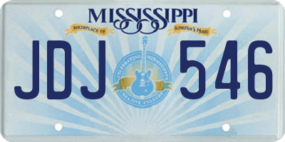 MS license plate JDJ546
