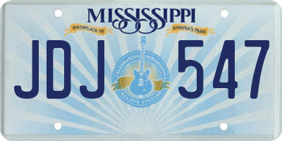 MS license plate JDJ547