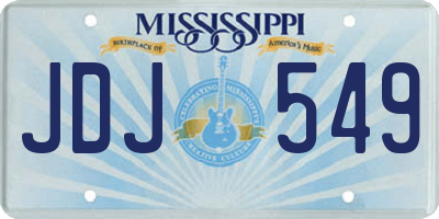 MS license plate JDJ549