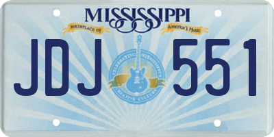 MS license plate JDJ551