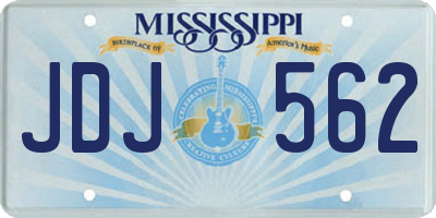 MS license plate JDJ562