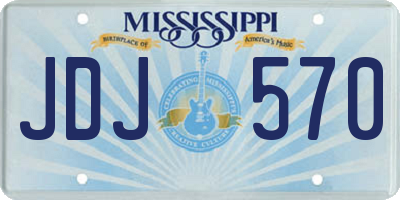 MS license plate JDJ570