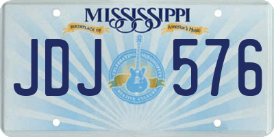 MS license plate JDJ576