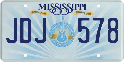 MS license plate JDJ578