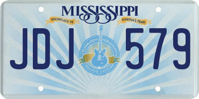 MS license plate JDJ579
