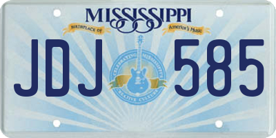 MS license plate JDJ585