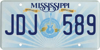 MS license plate JDJ589