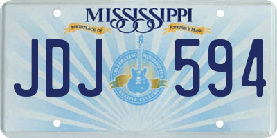 MS license plate JDJ594