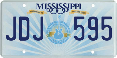 MS license plate JDJ595