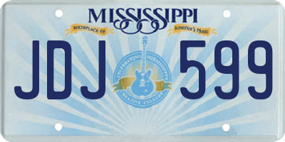 MS license plate JDJ599