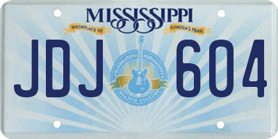 MS license plate JDJ604