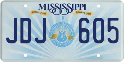 MS license plate JDJ605