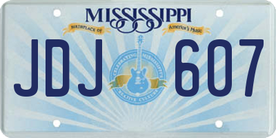 MS license plate JDJ607