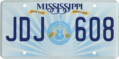 MS license plate JDJ608