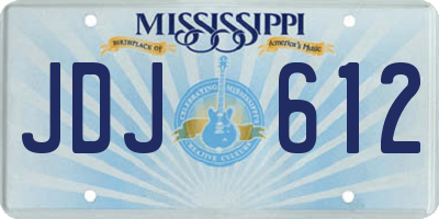 MS license plate JDJ612
