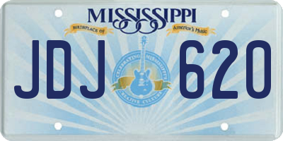 MS license plate JDJ620
