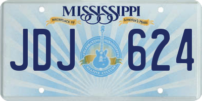 MS license plate JDJ624