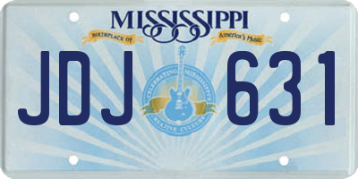 MS license plate JDJ631