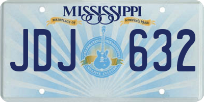 MS license plate JDJ632