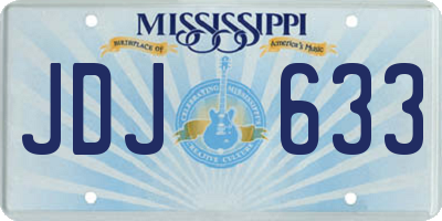 MS license plate JDJ633