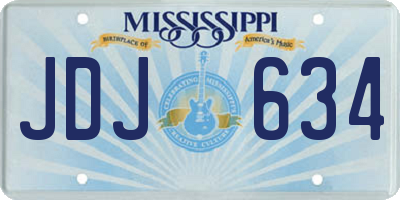 MS license plate JDJ634