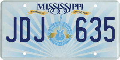 MS license plate JDJ635