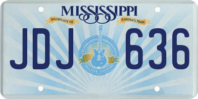 MS license plate JDJ636