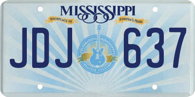 MS license plate JDJ637