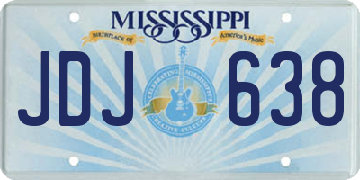 MS license plate JDJ638