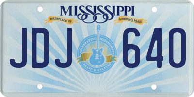 MS license plate JDJ640