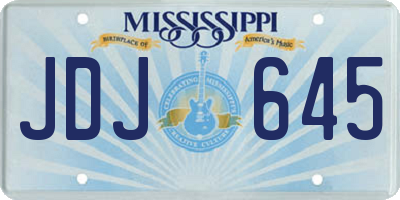MS license plate JDJ645