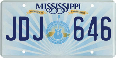 MS license plate JDJ646