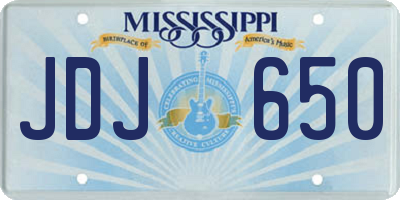 MS license plate JDJ650