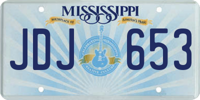 MS license plate JDJ653