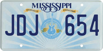 MS license plate JDJ654
