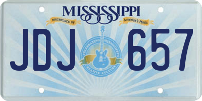 MS license plate JDJ657