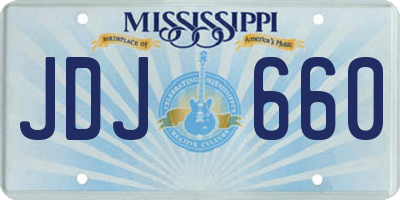 MS license plate JDJ660