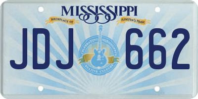 MS license plate JDJ662